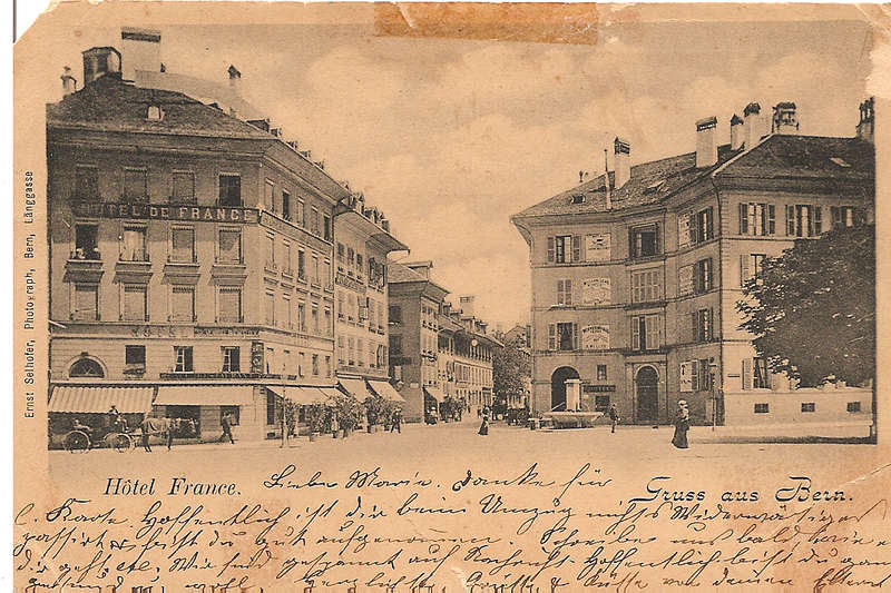 1901: Hotel France und Neuengasse